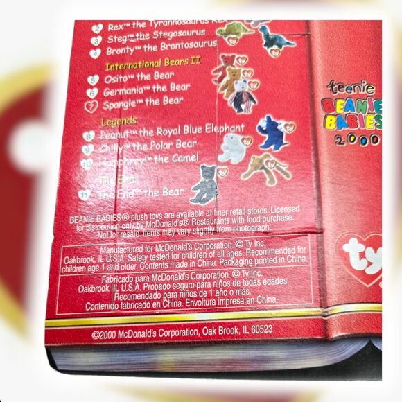 TY Teenie Beanie Baby - Rare Spangle The Bear - McDonalds 2000 New In Box - Picture 4 of 5